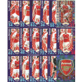 ARSENAL FC - TOPPS `MATCH ATTAX EPL` 2016/ 2017 - COMPLETE TEAM of 30 TRADING CARDS - Incl. FOILS