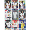 ENGLAND - PANINI EURO 2020 COLLECTION - TEAM SET of 9 `BASE and FOIL` TRADING CARDS