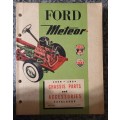 FORD METEOR 1949 to 1954 -  RARE SHOP CHASSIS PARTS and ACCESSORIES MANUAL in Fair Condition