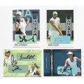 DABEK/GINEPRI/OTHERS - ACE AUTH. 2007 TENNIS - Lot of 4 `RARE` `CERTIFIED AUTOGRAPH` TRADING CARDS