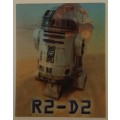 R2 D2 - STAR WARS `EPISODE 1` LUCASFILM - RARE `FLIP-IMAGES` 3D INSERT CARD