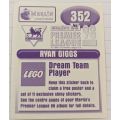RYAN GIGGS `RARE` MERLIN Premier League Sticker collection 1998 - RARE `STICKER` 352