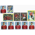MANCHESTER UNITED FC - MERLIN Premier League Sticker collection 1998 - TEAM SET of 25 `STICKERS`