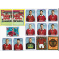 MANCHESTER UNITED FC - MERLIN Premier League Sticker collection 1998 - TEAM SET of 25 `STICKERS`