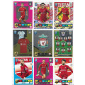 LIVERPOOL FC - PANINI `FIFA 365 COLLECTION` 2023 - TEAM LOT of 18 TRADING CARDS