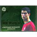 CRISTIANO RONALDO - FUTERA WORLD FOOTBALL 2009 - `PROMO` GOLD `HEROES` TRADING CARD