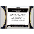 DIEGO COSTA - TOPPS `PREMIER LEAGUE GOLD 2015/16` - AUTHENTIC `CERTIFIED MEMORABILIA` CARD