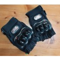 PRO-BIKER Motorcycle Half Finger Gloves Outdoor Cycling Locomotive Anti-Fall Gloves, Size: XL(Black)