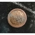 Half pond 1892 ZAR Kruger Gold coin double shaft