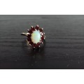 Garnet and Opal 9ct Gold ring