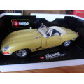 JAGUAR E TYPE CABRIOLET 1961[ YELLOW]   1/18  Scale