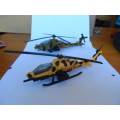 Tootsietoy diecast military helicopter duo. one bid for both  [m45]