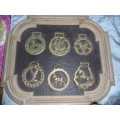 Unusual frame with 6 horse brasses