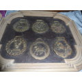Unusual frame with 6 horse brasses