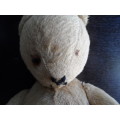 Very old mohair Ark teddy Head is straw filled has lost one eye about 33cm