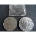 2 COINS     1977 ELIZABETH II DG REG FD JUBILEE COIN