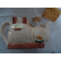 Sweet teddy house teapot `14cm 2 small paint chips