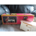 Vintage   44528 Sindy Pedigree sideboard with accessories  in original box unplayed with