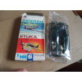 TWO AIRCRAFT KIT FROM THE 1960`S 1/144 STUKA AND DAUNTLESS. UNBUILT BOXED