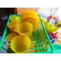 Awesome Prima plastic dry rack and cups and saucers cutlery etc