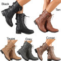 LADIES WINTER LACE UP COMBAT BOOTS MILITARY BOOTS** LAST PAIRS **