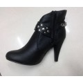LAST PAIR ** BLACK WINTER ANKLE HEEL BOOTS* SIZE 3 *