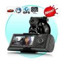 X3000K Professional R300 Dashboard Dual Cam Dash Cam With GPS