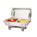 Stainless Steel 11 Liter Dual Tray Chafing Dish - Food Warmer