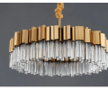 Modern Luxury Gold Crystal Pendant Light Clear Crystal Chandelier