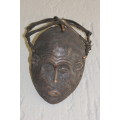 Antique Chokwe Angolan Initiation Mask Circa 1910 - 1920 mask height excl. hood 23cm x 16cm
