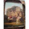Antique oil painting Signed PH Wouvermans marked on Back part of Gen. Boulanger collection 75x63cm