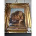 Antique oil painting Signed PH Wouvermans marked on Back part of Gen. Boulanger collection 75x63cm