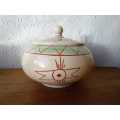Vintage Art Deco Style Sgraffito Signed Ceramic Cookie bowl 22x17cm