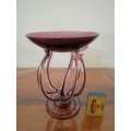 Jozefina hand blown Krosno Jelly Fish Candle Holder 17cm tall