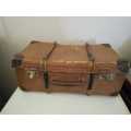 Vintage Wood and Brass bound Travel Case 50x28x20cm