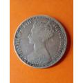 Great Britain -1865 -One Florin (Two Shillings)- Victoria -Silver
