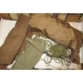 SADF SHELTER  + GROUND SHEET + WEB POUCH + ROPES   DATES FROM THE SEVENTIES (BUSH WAR ERA)