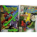 Amazing Spiderman (1983) and Web of Scarlet Spider (1995) Plus a Highly Collectible Spiderman Card