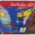 IT IS KITE FLYING TIME Bi Plane Rainbow Express Kite USA Import - Top of Line