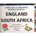 ENGLAND vs SPRINGBOKS 18 NOVEMBER 1995 TWICKENHAM