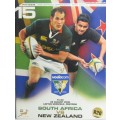 SOUTH AFRICA vs NEW ZEALAND -26 AUGUST 2006  LOFTUS VERSVELD -A4 Size