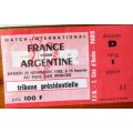 FRANCE vs ARGENTINA Rugby Match Programme November 1982