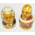 Russian Leaders 10 Piece Nesting Dolls - Made in Russia - Not a Chinese Copy- See Photos