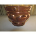 Old Copper Pot For Flower Arrangements With Glass Piece to Arrange Flowers