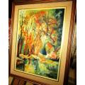 Original K Dubinski DA - International Artist -  Impressionism Art Piece with Lots of Depth -Autumn