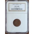 1942 Quarter Penny, 1/4P AU55BN