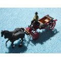 Preiser HO gauge Horses and Cart with Figure
