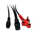 Combo clover and kettle plug computer power cable, ( for laptop charger and PC/Monitor)