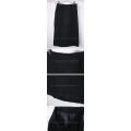 Womens warm winter black chunky knit wool blend medium length skirt