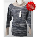 Womens beautiful chunky cable knit beige and monochromatic boat neck jersey